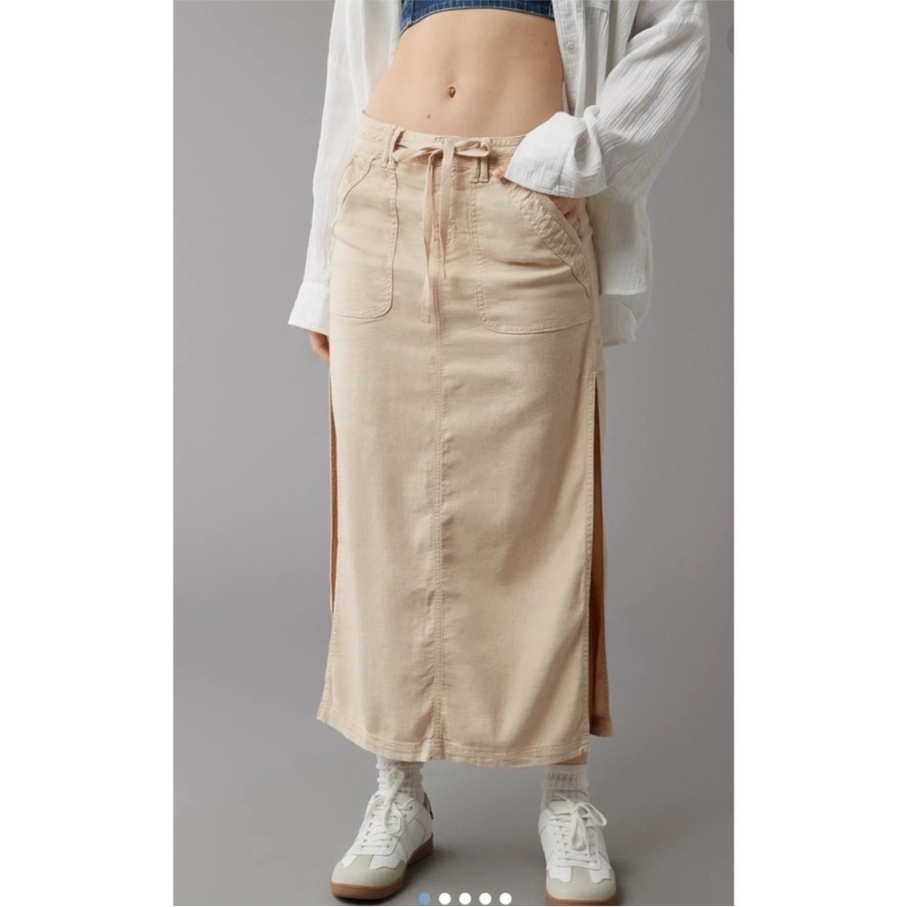 NWT American Eagle Low-Rise Maxi Skirt Dreamy Drape Line 10 / 30W